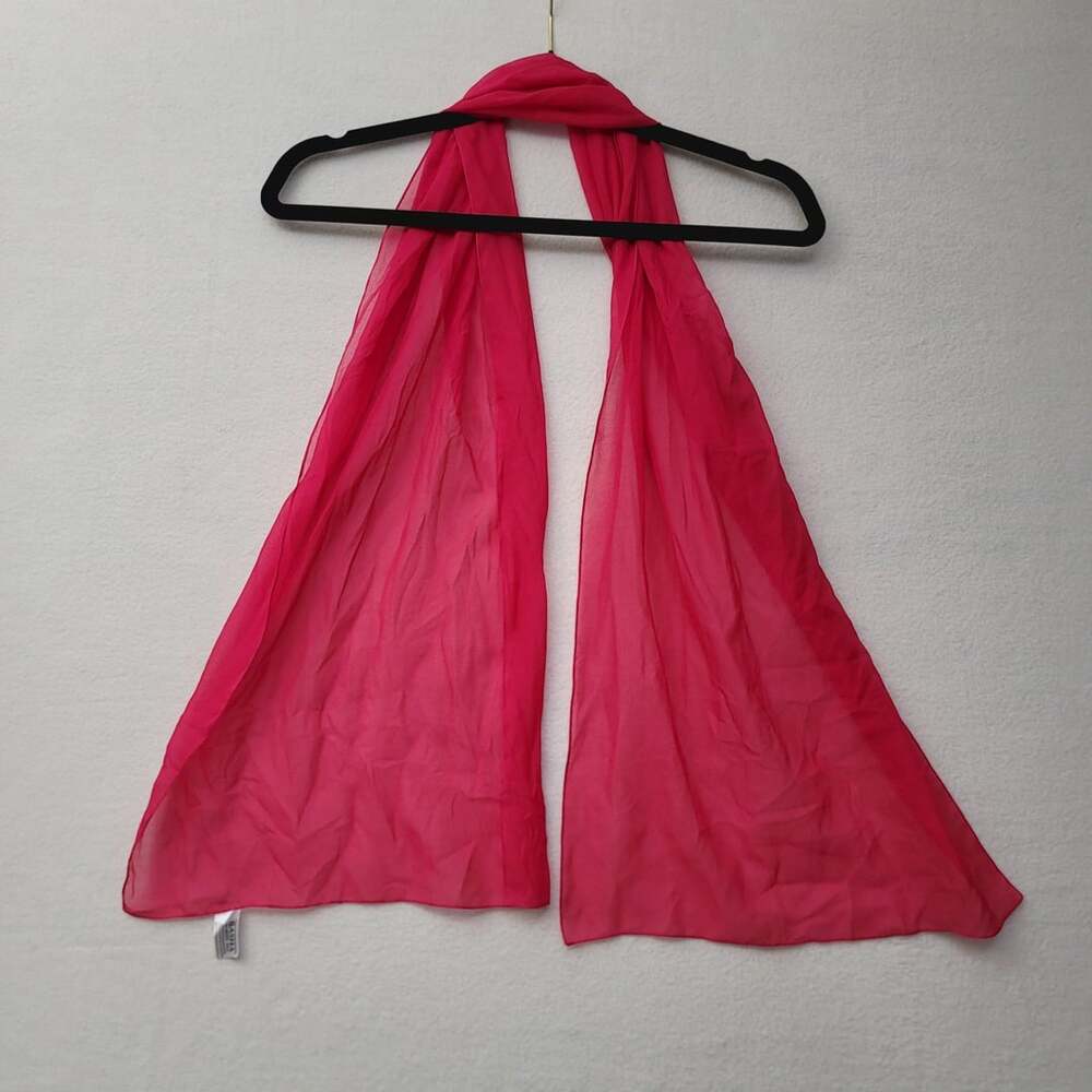 Basha Scarf Chiffon Pink Lightweight Polyester